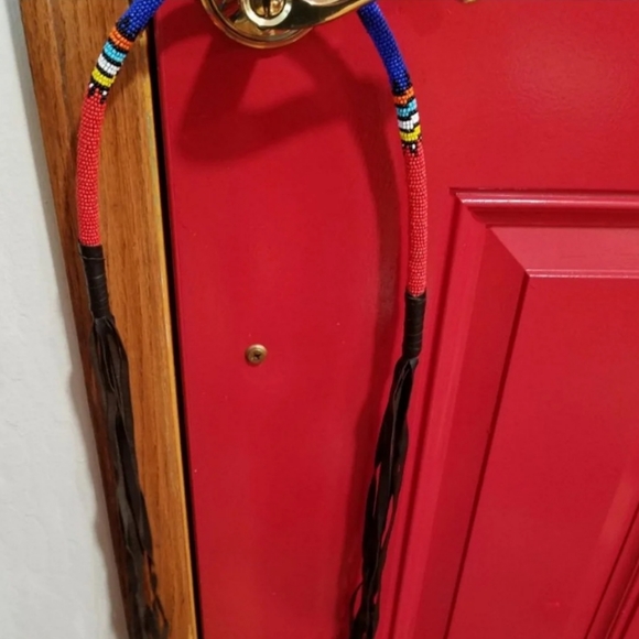 ~ BOGO ⏰Beaded Leather Fringe Belt - Picture 7 of 7